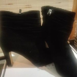 White House Black Market suede ankle booties